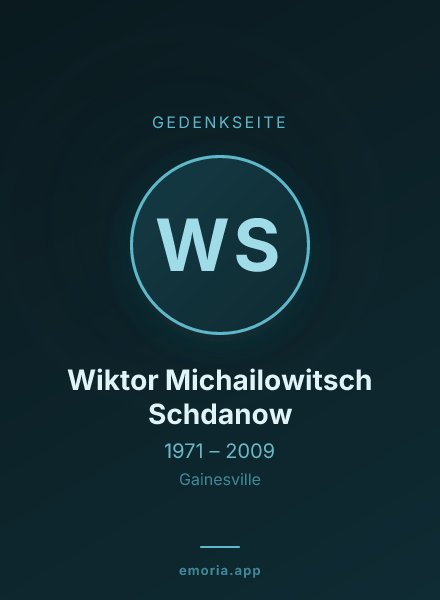 Gedenkportrait von Wiktor Michailowitsch Schdanow