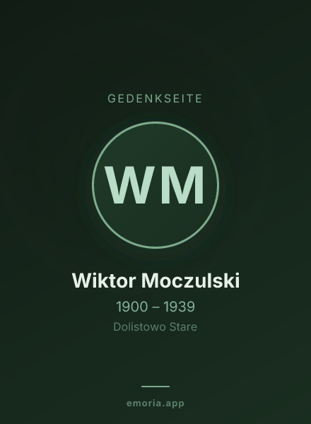 Gedenkportrait von Wiktor Moczulski