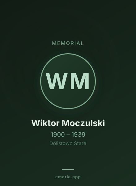 Memorial portrait of Wiktor Moczulski