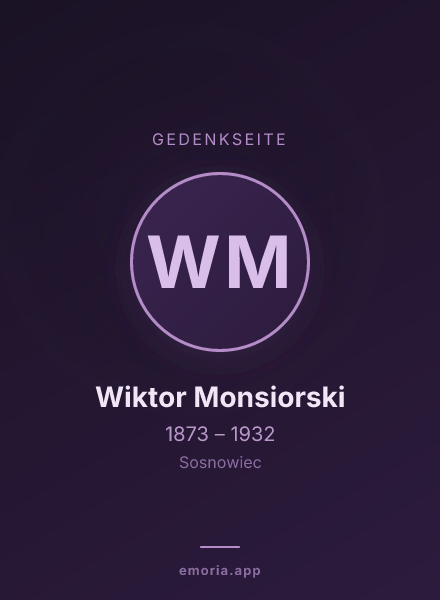 Gedenkportrait von Wiktor Monsiorski