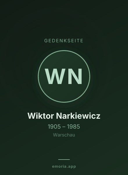 Gedenkportrait von Wiktor Narkiewicz