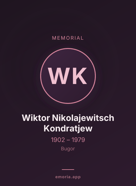 Memorial portrait of Wiktor Nikolajewitsch Kondratjew