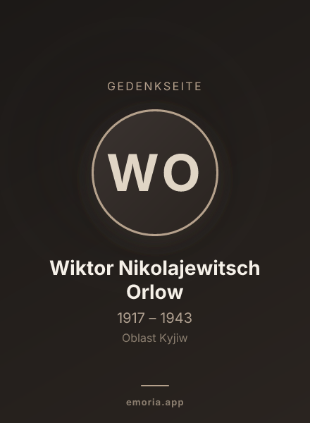 Gedenkportrait von Wiktor Nikolajewitsch Orlow