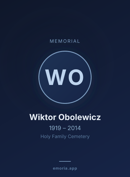 Memorial portrait of Wiktor Obolewicz