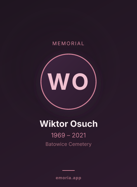 Memorial portrait of Wiktor Osuch