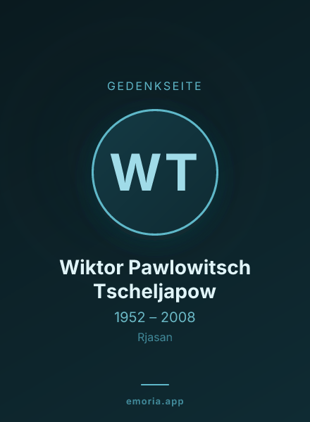 Gedenkportrait von Wiktor Pawlowitsch Tscheljapow