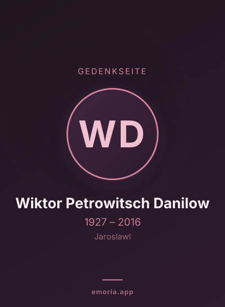 Gedenkportrait von Wiktor Petrowitsch Danilow