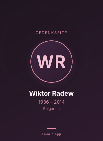 Gedenkportrait von Wiktor Radew