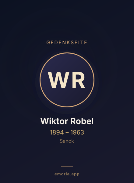 Gedenkportrait von Wiktor Robel
