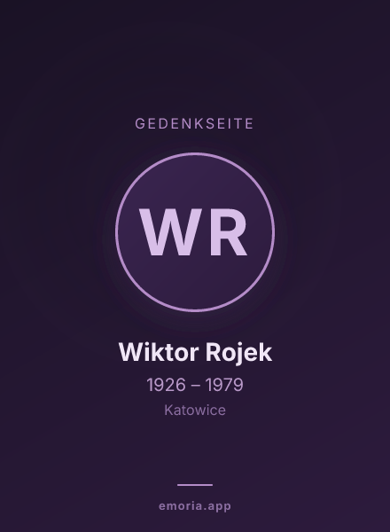 Gedenkportrait von Wiktor Rojek