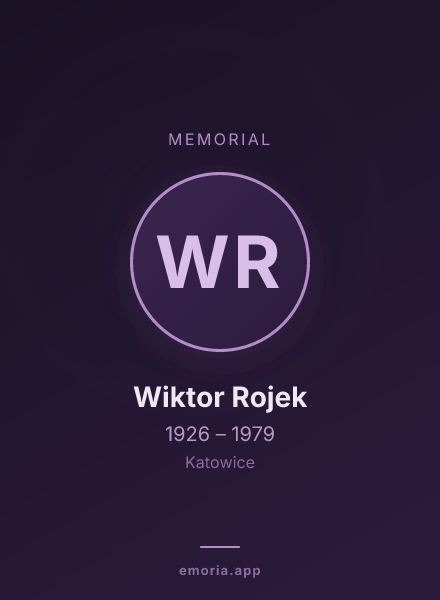 Memorial portrait of Wiktor Rojek