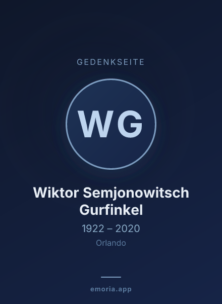 Gedenkportrait von Wiktor Semjonowitsch Gurfinkel