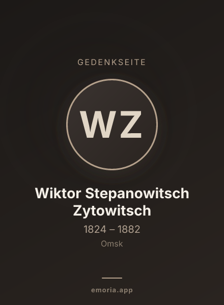 Gedenkportrait von Wiktor Stepanowitsch Zytowitsch