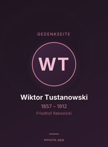 Gedenkportrait von Wiktor Tustanowski
