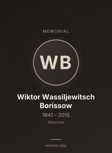 Memorial portrait of Wiktor Wassiljewitsch Borissow