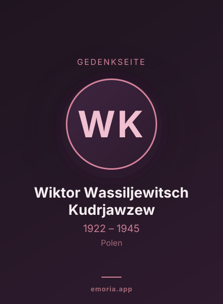 Gedenkportrait von Wiktor Wassiljewitsch Kudrjawzew
