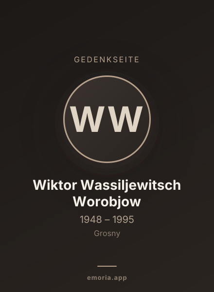 Gedenkportrait von Wiktor Wassiljewitsch Worobjow