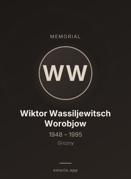 Memorial portrait of Wiktor Wassiljewitsch Worobjow