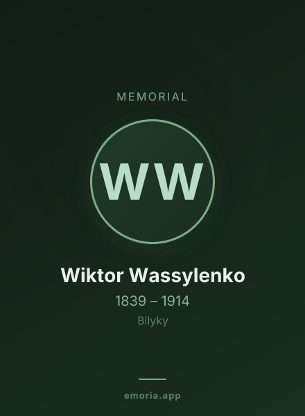 Memorial portrait of Wiktor Wassylenko