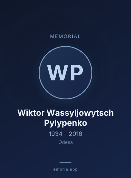Memorial portrait of Wiktor Wassyljowytsch Pylypenko