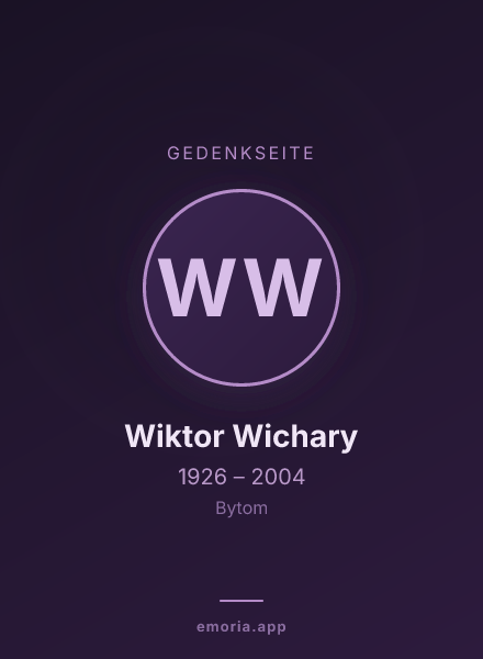 Gedenkportrait von Wiktor Wichary