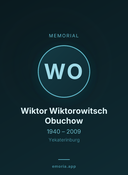 Memorial portrait of Wiktor Wiktorowitsch Obuchow