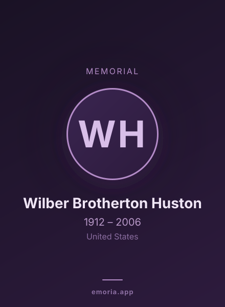 Memorial portrait of Wilber Brotherton Huston