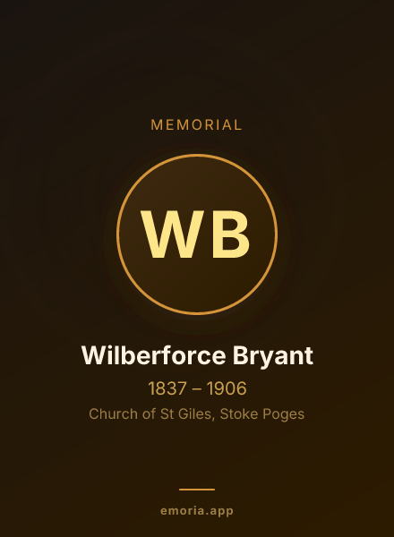 Memorial portrait of Wilberforce Bryant