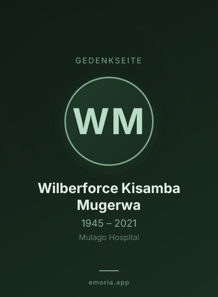 Gedenkportrait von Wilberforce Kisamba Mugerwa