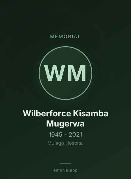 Memorial portrait of Wilberforce Kisamba Mugerwa