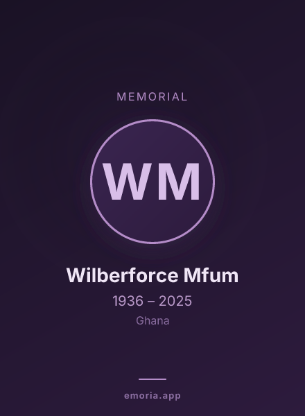 Memorial portrait of Wilberforce Mfum