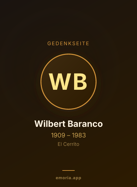 Gedenkportrait von Wilbert Baranco