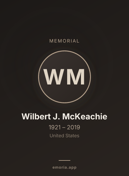 Memorial portrait of Wilbert J. McKeachie