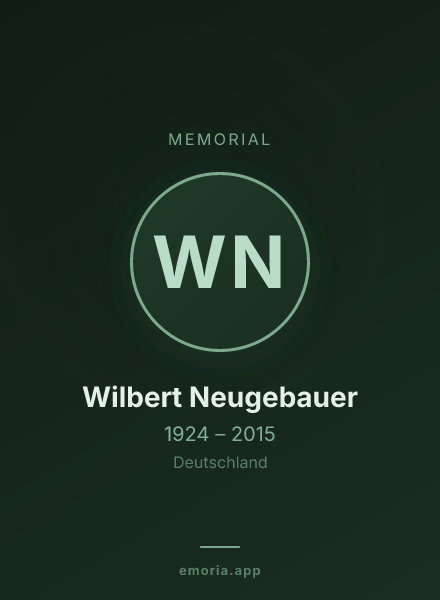 Memorial portrait of Wilbert Neugebauer