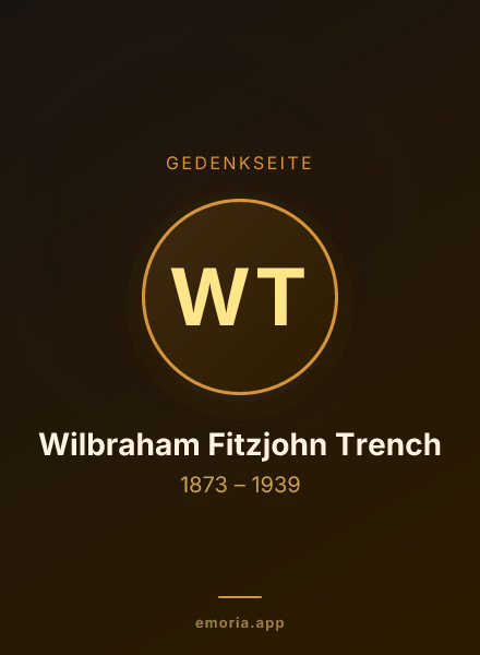 Gedenkportrait von Wilbraham Fitzjohn Trench