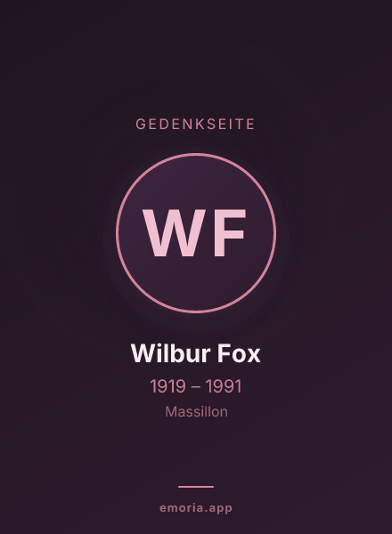 Gedenkportrait von Wilbur Fox