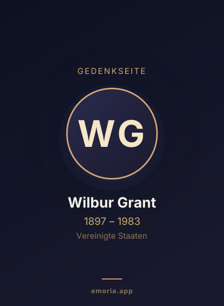 Gedenkportrait von Wilbur Grant