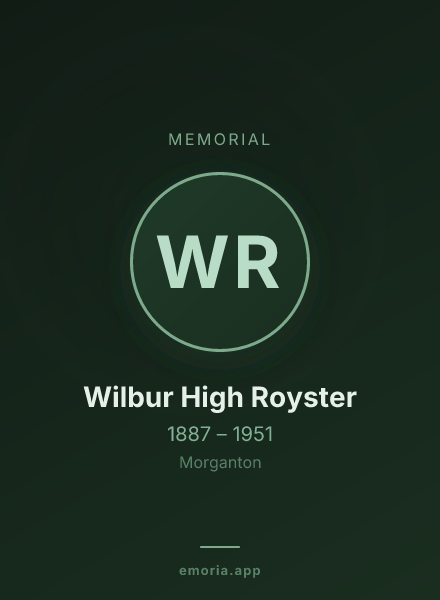 Memorial portrait of Wilbur High Royster
