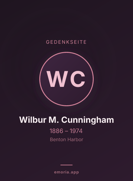 Gedenkportrait von Wilbur M. Cunningham