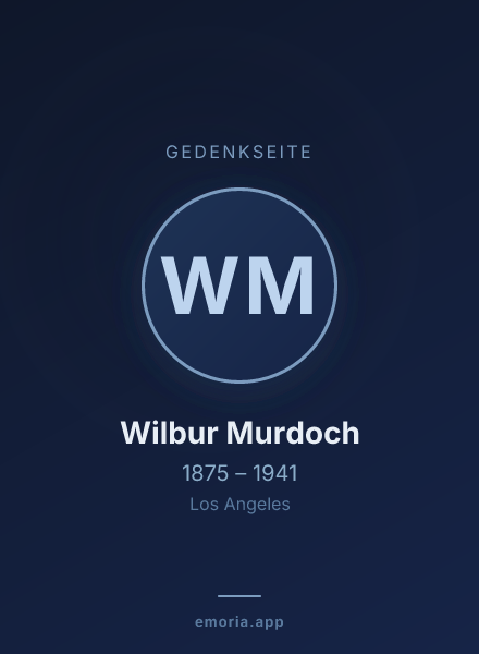 Gedenkportrait von Wilbur Murdoch