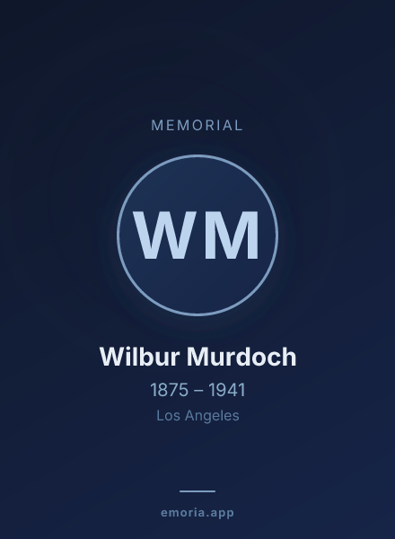 Memorial portrait of Wilbur Murdoch