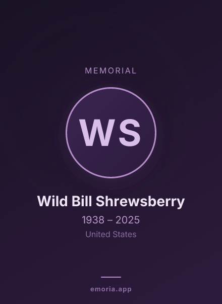 Memorial portrait of Wild Bill Shrewsberry