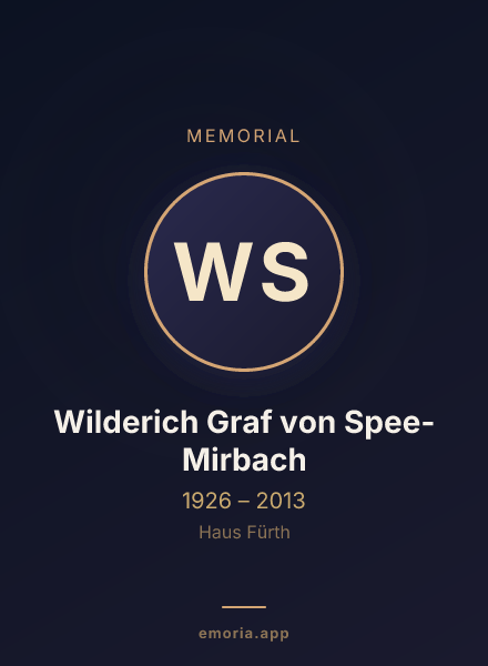 Memorial portrait of Wilderich Graf von Spee-Mirbach