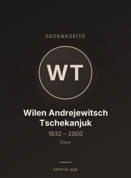 Gedenkportrait von Wilen Andrejewitsch Tschekanjuk