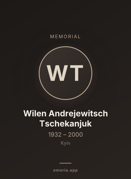 Memorial portrait of Wilen Andrejewitsch Tschekanjuk