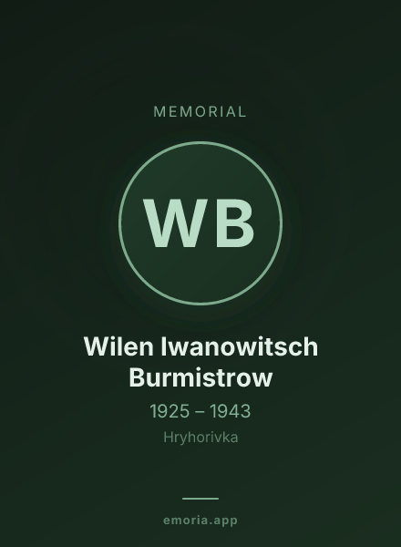 Memorial portrait of Wilen Iwanowitsch Burmistrow