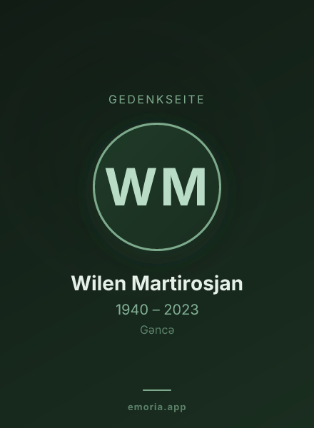 Gedenkportrait von Wilen Martirosjan