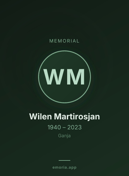 Memorial portrait of Wilen Martirosjan