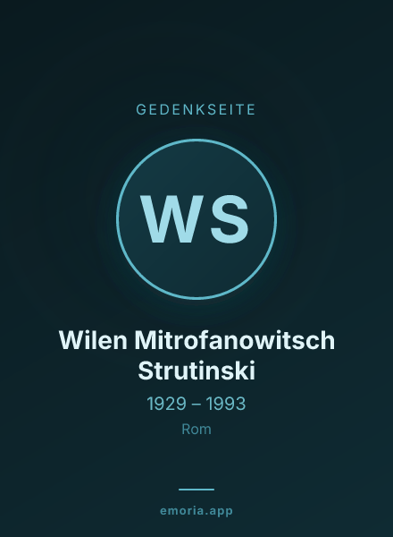 Gedenkportrait von Wilen Mitrofanowitsch Strutinski