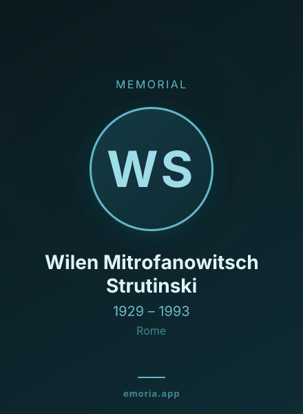Memorial portrait of Wilen Mitrofanowitsch Strutinski